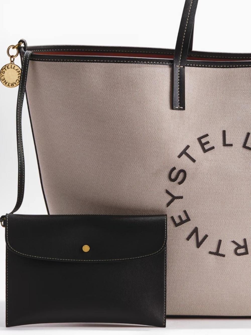 NEW Stella McCartney x H&M Large Canvas Tote Logo Shoulder Logo Bag - Picture 5 of 5